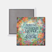  Think Positive Floral Inspirivity Magnet (Voorkant / Achterkant)