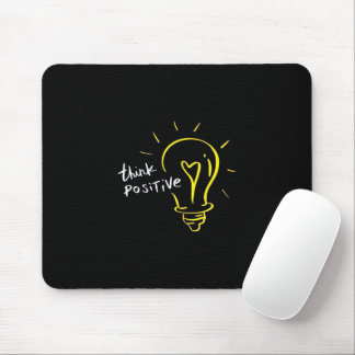 Think Positive – Light Bulb Motivation Mousepad Muismat