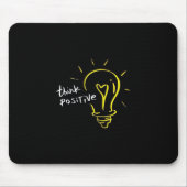Think Positive – Light Bulb Motivation Mousepad Muismat (Voorkant)