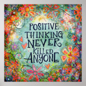  Think Positive Quote Inspirivity Poster (Voorkant)