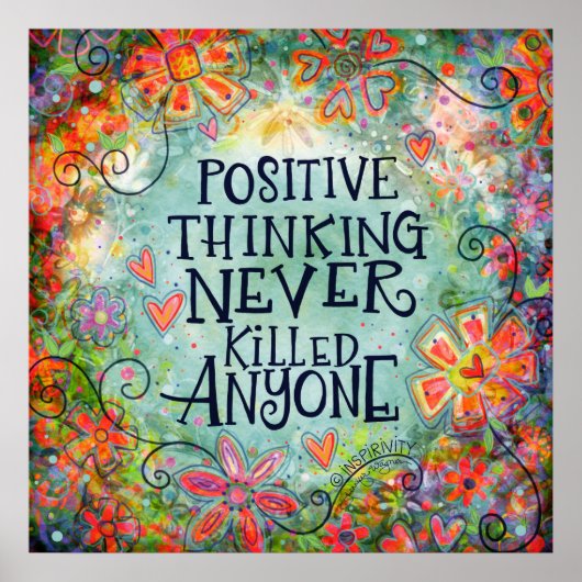  Think Positive Quote Inspirivity Poster (Voorkant)