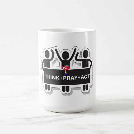 Think+Pray+Act Coffee Mug Koffiemok (Center)