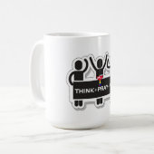 Think+Pray+Act Coffee Mug Koffiemok (Voorkant links)