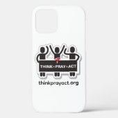 Think+Pray+Act iPhone 12 hoesje (Achterkant)