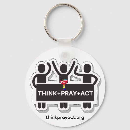 Think+Pray+Act Keychain (Voorkant)