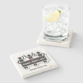 Think+Pray+Act Stone Coaster Stenen Onderzetter (Zijkant)