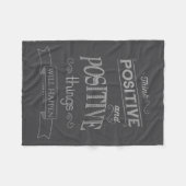 Think Sitive Things Happen Motivational  Fleece Deken (Voorkant (Horizontaal))