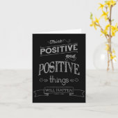 Think Sitive Things Happen Motivational Kaart (Gele Bloem)