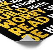 Think Sitively Exercise Daily Gym Workout Motivati Poster (Hoek)