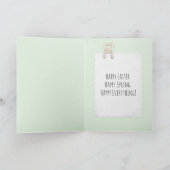 Think Spring sign on Egg Feestdagen Kaart (Binnen)