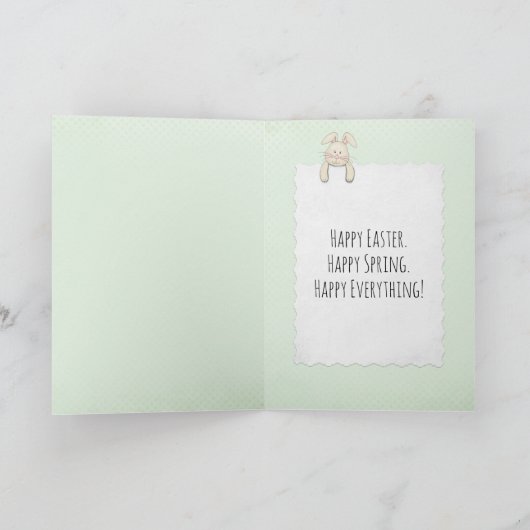 Think Spring sign on Egg Feestdagen Kaart (Binnen)