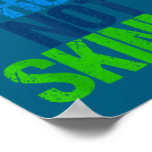 Think Strong Not Skinny Motivational Fitness  Poster (Hoek)