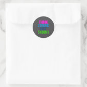 Think Strong Not Skinny Motivational Fitness  Ronde Sticker (Tas)