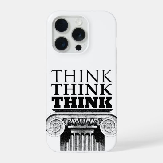Think Think Think 12-staps iPhone 15 Pro hoesje (Achterkant)