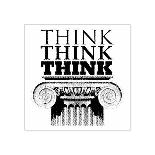 Think Think Think PopSocket telefoon grip Rubberstempel (Afrduk)