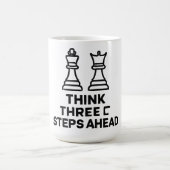 Think Three Steps Ahead Chess Player Mug Koffiemok (Center)