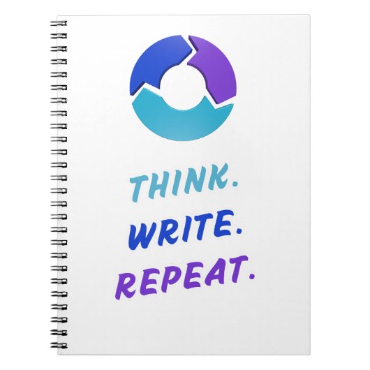 Think. Write. Repeat. Notebook Notitieboek (Voorkant)