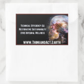 ThinkandAct.Earth "Funthreementals" Rechthoekige Sticker (Tas)