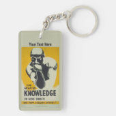 Thinker  Library Poster Illinois WPA Sleutelhanger (achterkant)