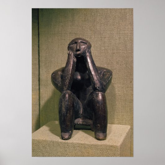 Thinker van Cernovoda, Hamangia Culture Poster (Voorkant)