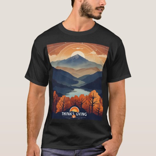 ThinkGiving T-Shirt – AI ontmoet de Smoky Mountain (Voorkant)