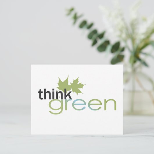 ThinkGreen Briefkaart (Staand voorkant)