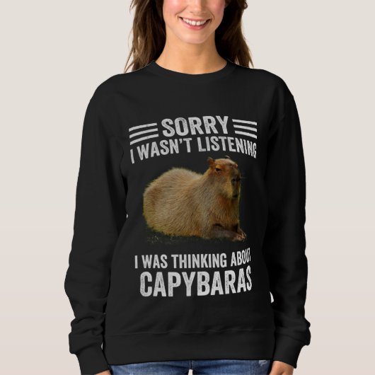 Thinking About Capybaras  Capibara Gnawer Animal H Trui (Voorkant)