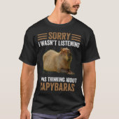 Thinking About Capybaras Capybara Gnawer Humor T-shirt (Voorkant)