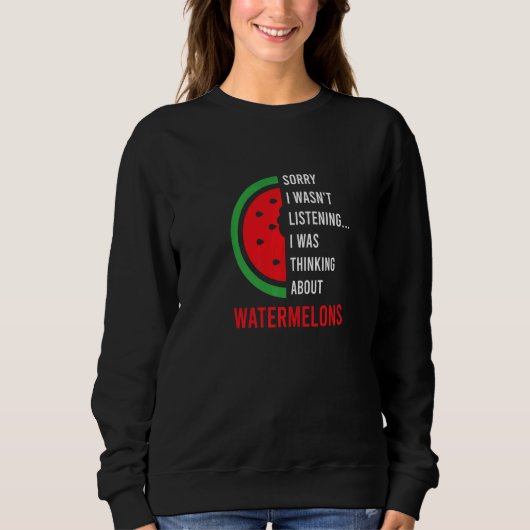 Thinking About Melons Tropical Watermelon Summer   Trui (Voorkant)