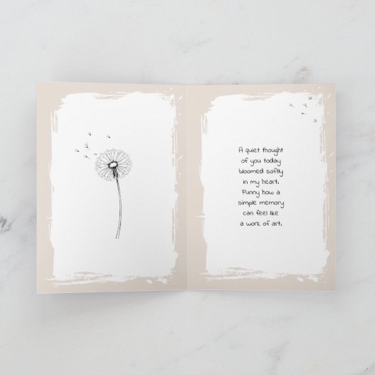 Thinking About You | Friendship Poem Kaart (Binnen)