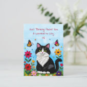 Thinking About You | Saying Hi Personalized Briefkaart (Staand voorkant)