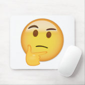 Thinking Face Emoji Muismat (Met muis)