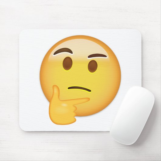 Thinking Face Emoji Muismat (Met muis)