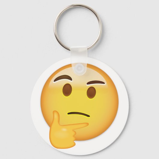 Thinking Face Emoji Sleutelhanger (Voorkant)