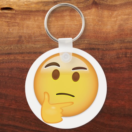 Thinking Face Emoji Sleutelhanger (Voorkant)