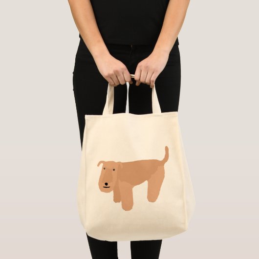 Thinking Lakeland Terrier Tote Bag (Voorkant (product))
