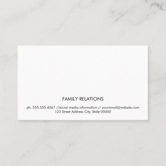 Thinking Mind-pictogram Visitekaartje (Achterkant)