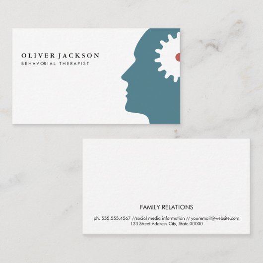 Thinking Mind-pictogram Visitekaartje (Voorkant / Achterkant)