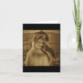 Thinking Monkey Meme Vintage Retro  Kaart (Voorkant)
