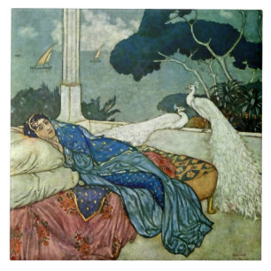 "Thinking of Lady Yang" van Edmund Dulac Tegeltje