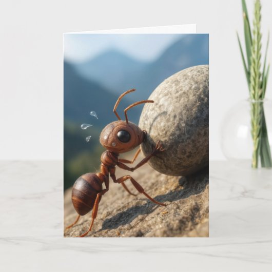 Thinking of You Ant Pushing a Big Rock Uphill Kaart (Voorkant)