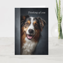Thinking of You Australian Shepherd Kaart