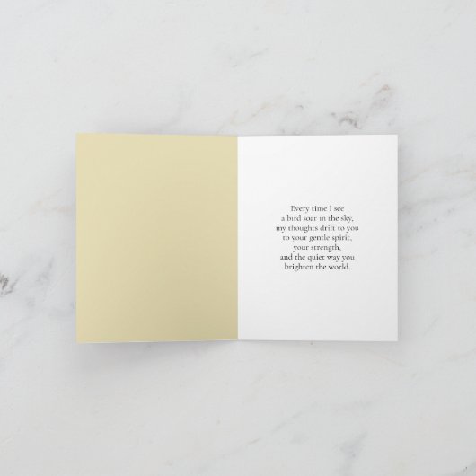 Thinking of You Bald Eagle Watercolor  Kaart (Binnen)