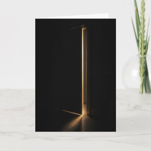 Thinking of You Beam of Light In Doorway Kaart (Voorkant)