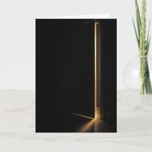 Thinking of You Beam of Light In Doorway Kaart (Voorkant)