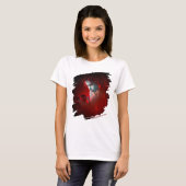 Thinking of You. Beautiful woman holding a rose T-shirt (Voorkant volledig)