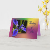 Thinking of You Blue Iris Kaart (Gele Bloem)