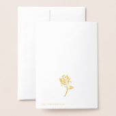 Thinking of You - Bold Gold Roos Folie Kaarten (Met envelop)