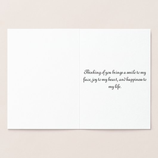 Thinking of You - Bold Gold Roos Folie Kaarten (Binnen)