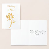 Thinking of You - Bold Gold Roos Folie Kaarten (Display)
